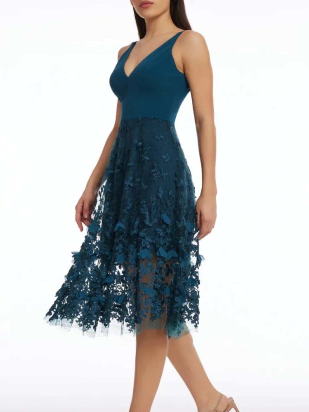 Dress The Population Darleen Peacock Blue Dress S NWT Holiday Party